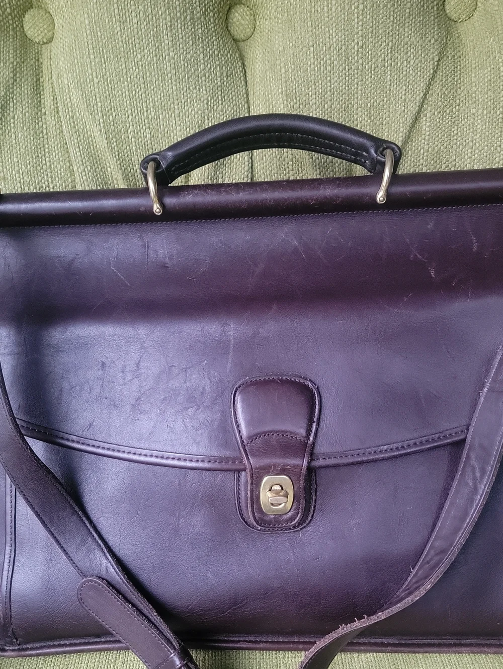 Vintage Coach Authentic Beekman Briefcase Dark Brown